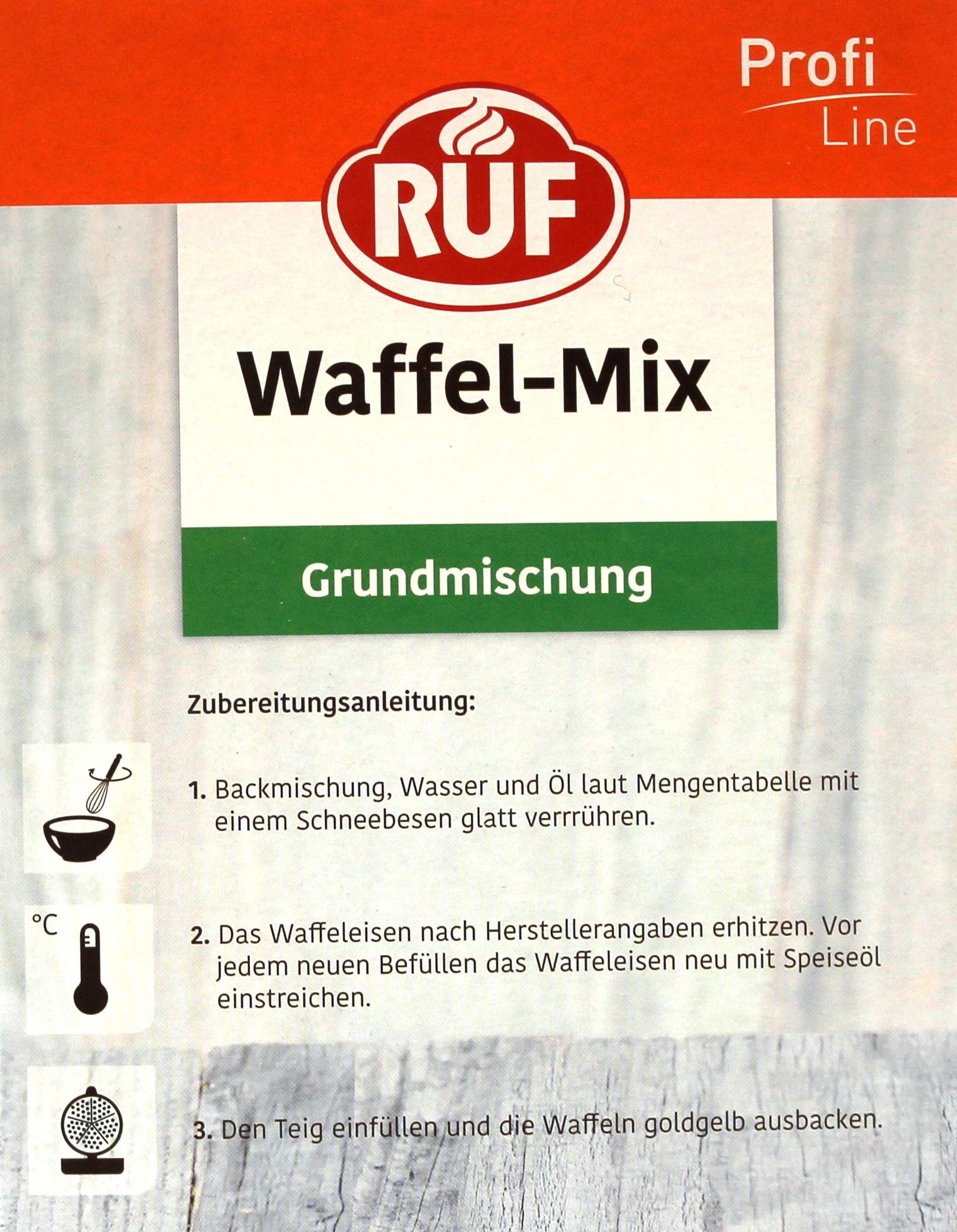 RUF Waffel-Mix Grundmischung, 10er Pack (10 x 1 kg)
