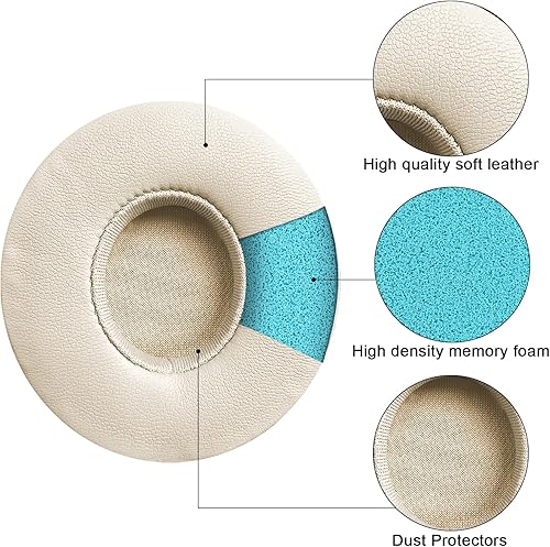 Vista 20 de Almohadillas de repuesto para auriculares inalámbricos Beats Solo 2 y Solo 3, almohadillas de repuesto para auriculares con aislamiento de ruido