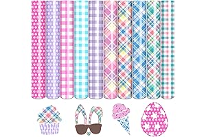Tintnut Plaid HTV - 10 Pastel Heat Transfer Sheets