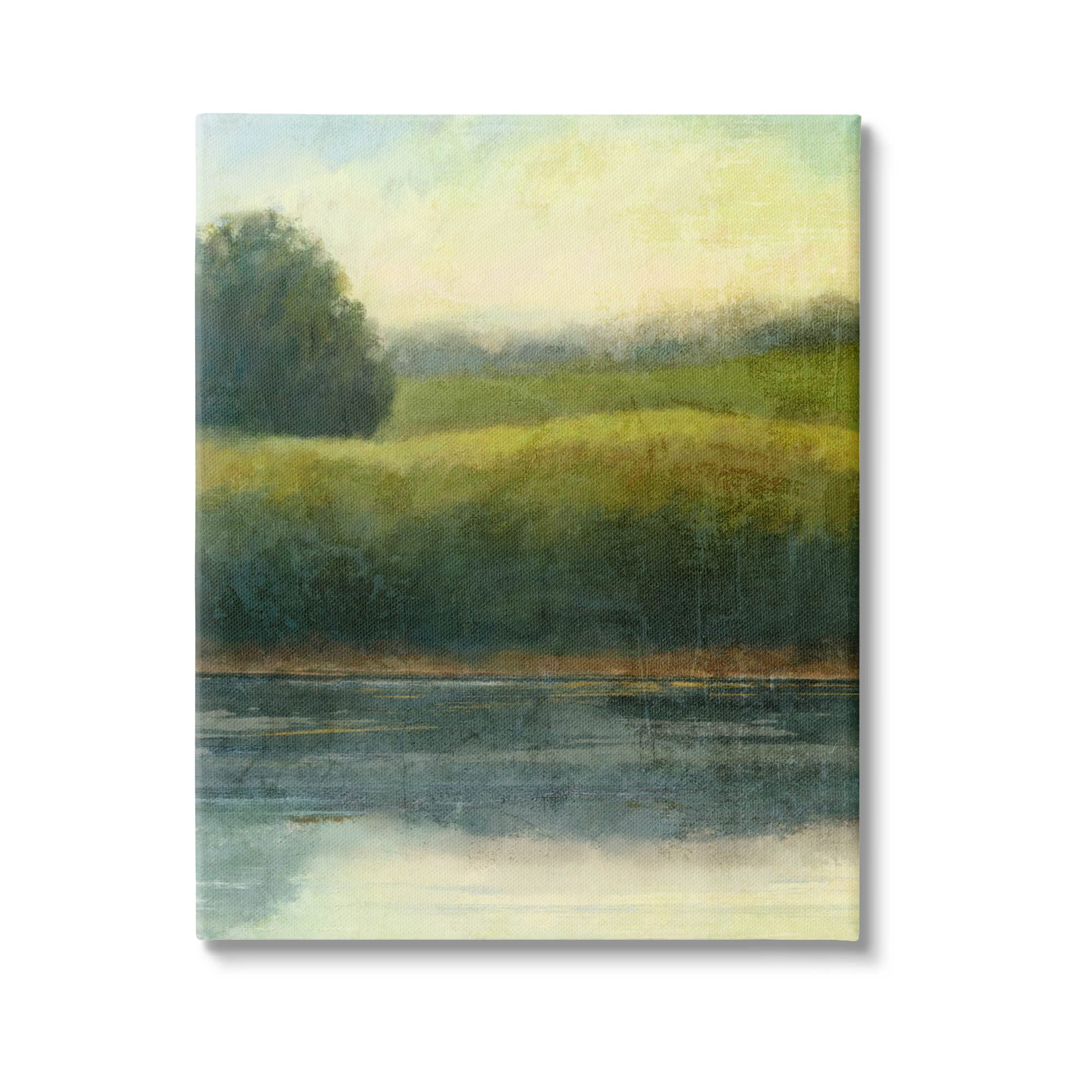Stupell Industries Rural Pond Grassland Nature Canvas Wall Art, Design by Suzanne Nicoll