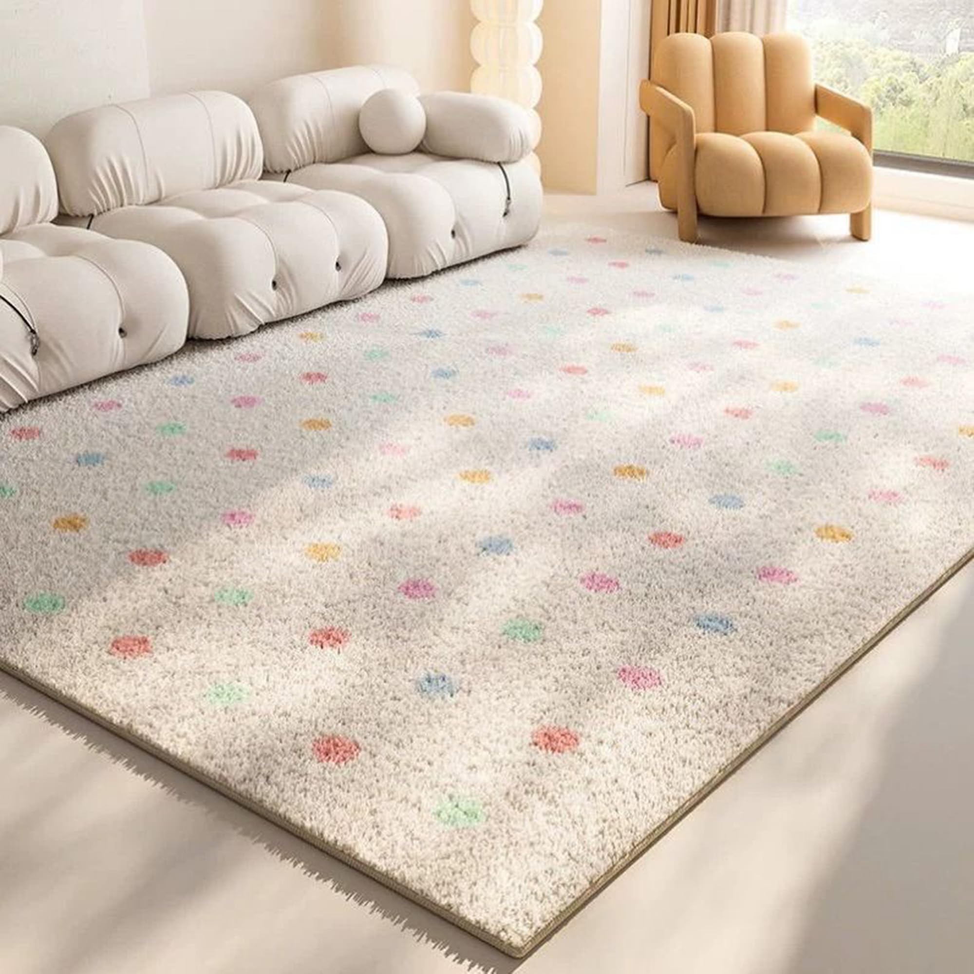 Tapis lavable 140x200 cm à poils ras Style 2 pour salon et cuisine