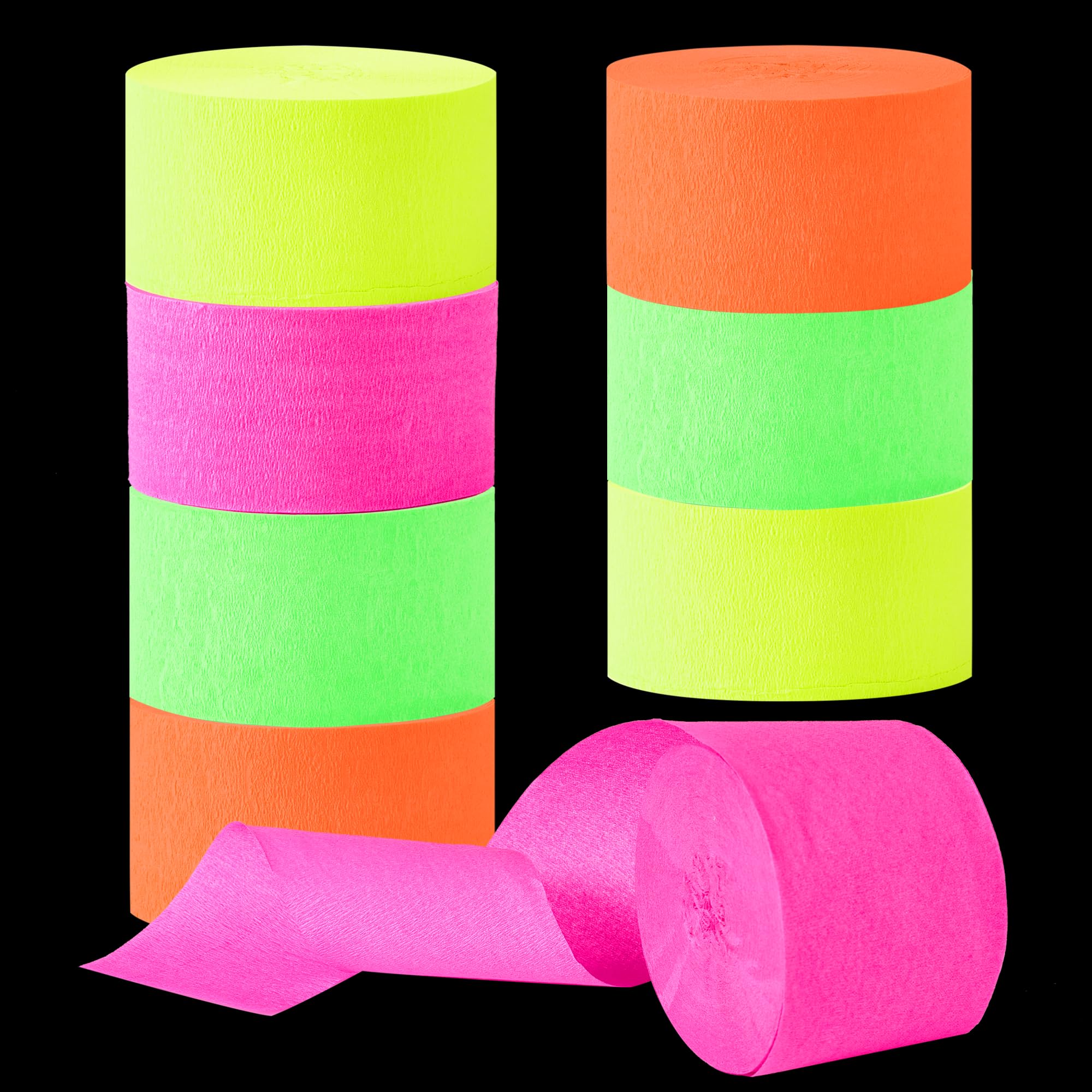 Glow in The Dark Party Supplies Neon Streamers Black Light Party Decoration