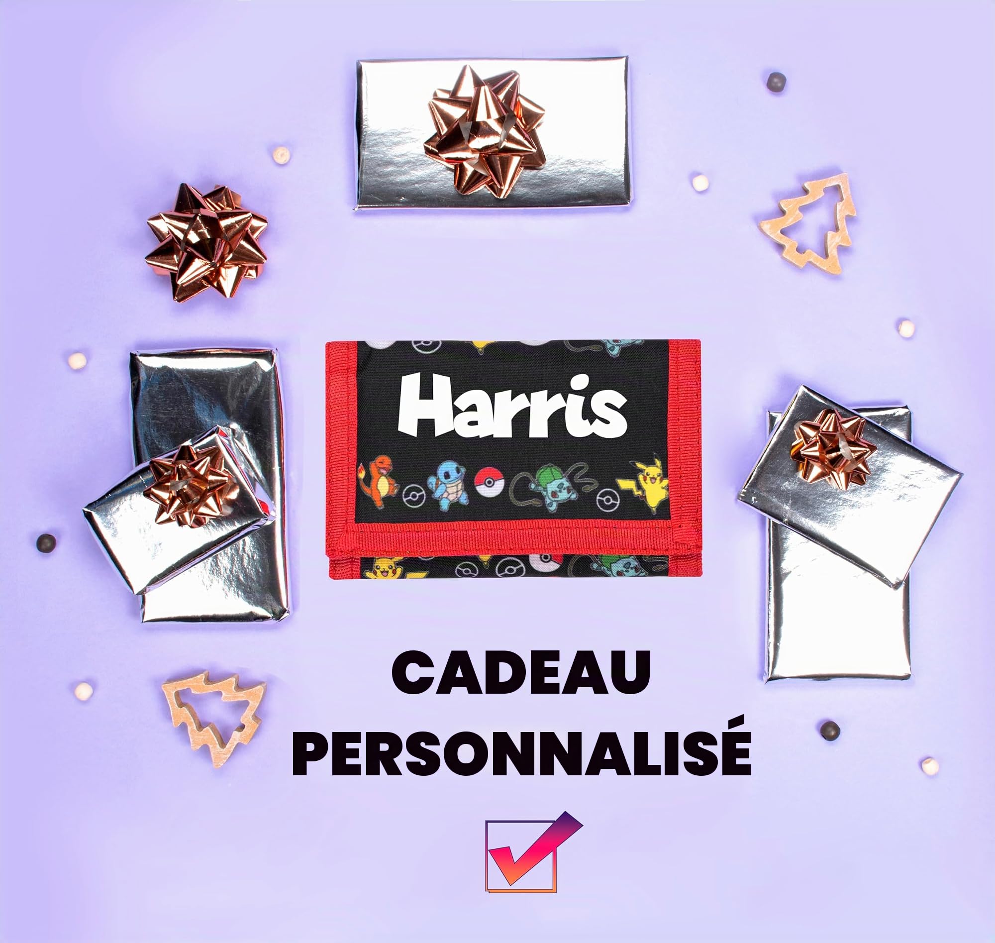 Pokémon – Portefeuille personnalisé pour enfants – Cadeau parfait pour les enfants – Design durable et amusant pour garçons et filles, Rouge