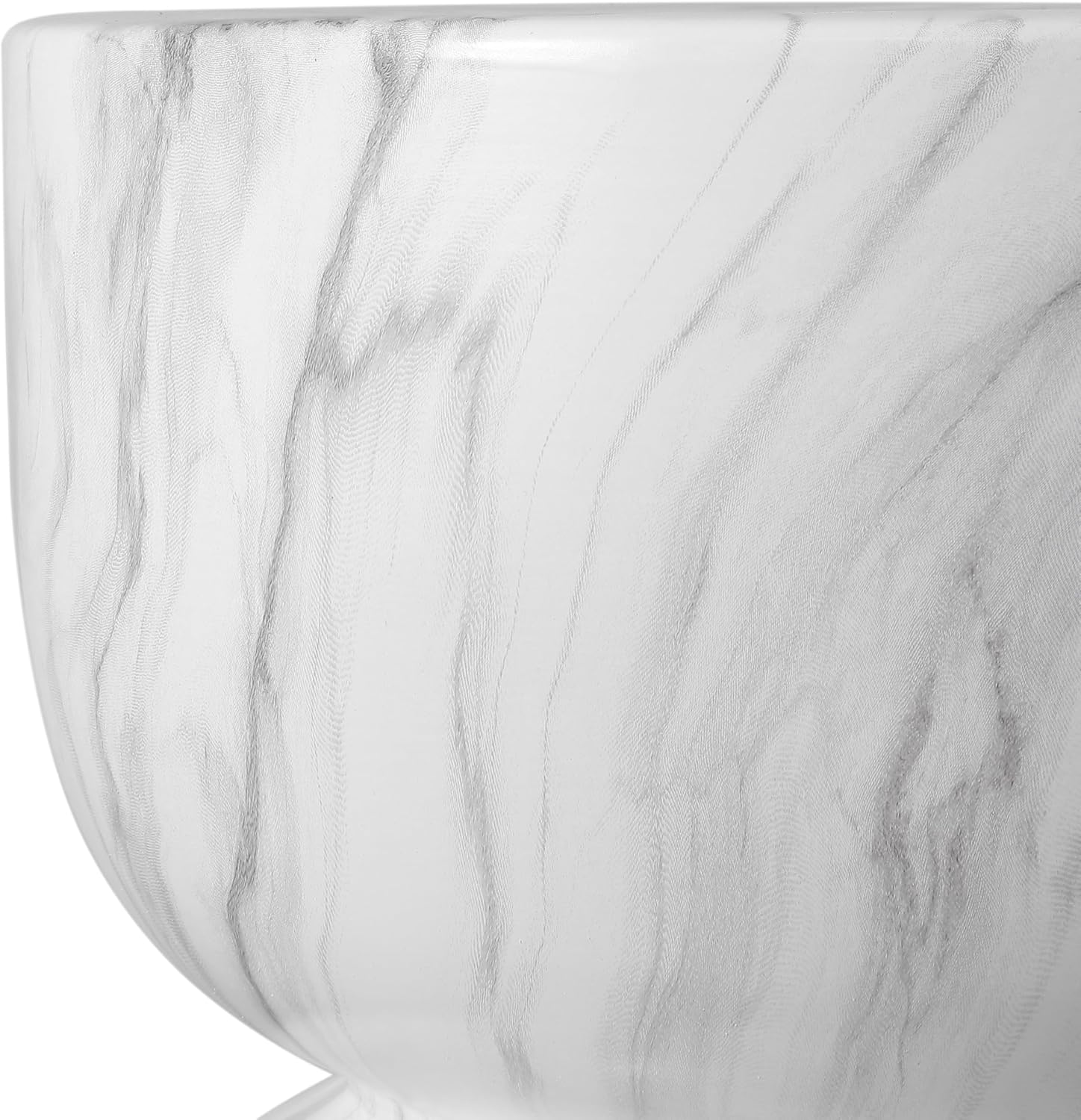 JONATHAN Y TBL1033A Zakhai 14.75" Contemporary Modern Marble Glaze Drum Indoor/Outdoor Garden Stool, White/Gray