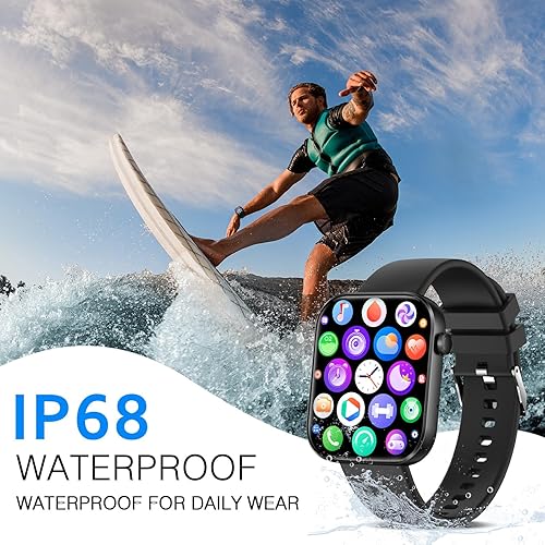 Miniatura 7 de Reloj inteligente (respuestahacer llamada), 2023 más nuevo reloj inteligente de 1.96 pulgadas para hombres y mujeres IP68 impermeable, reloj