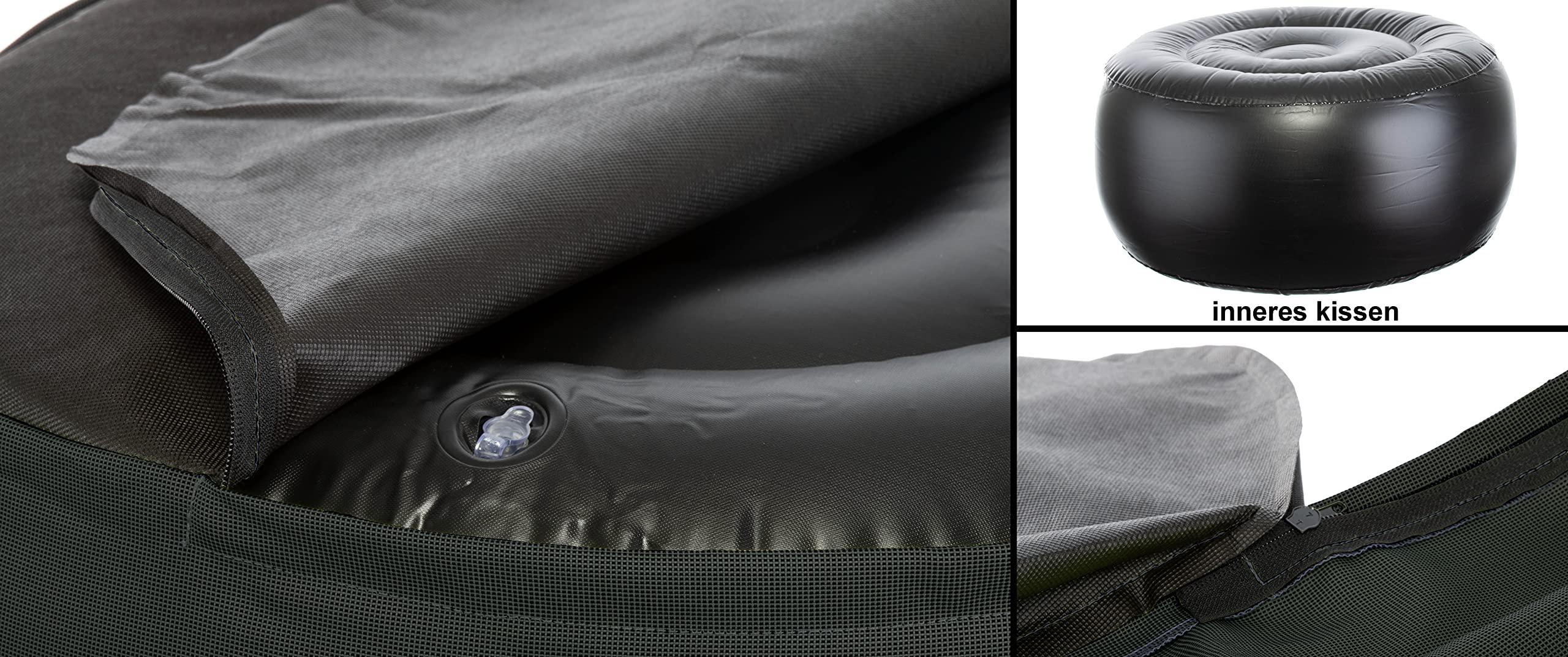 Brandsseller Puf hinchable para exteriores, 55 x 25 cm, resistente al agua y a la intemperie, para jardín, terraza, salón y playa, fácil de limpiar