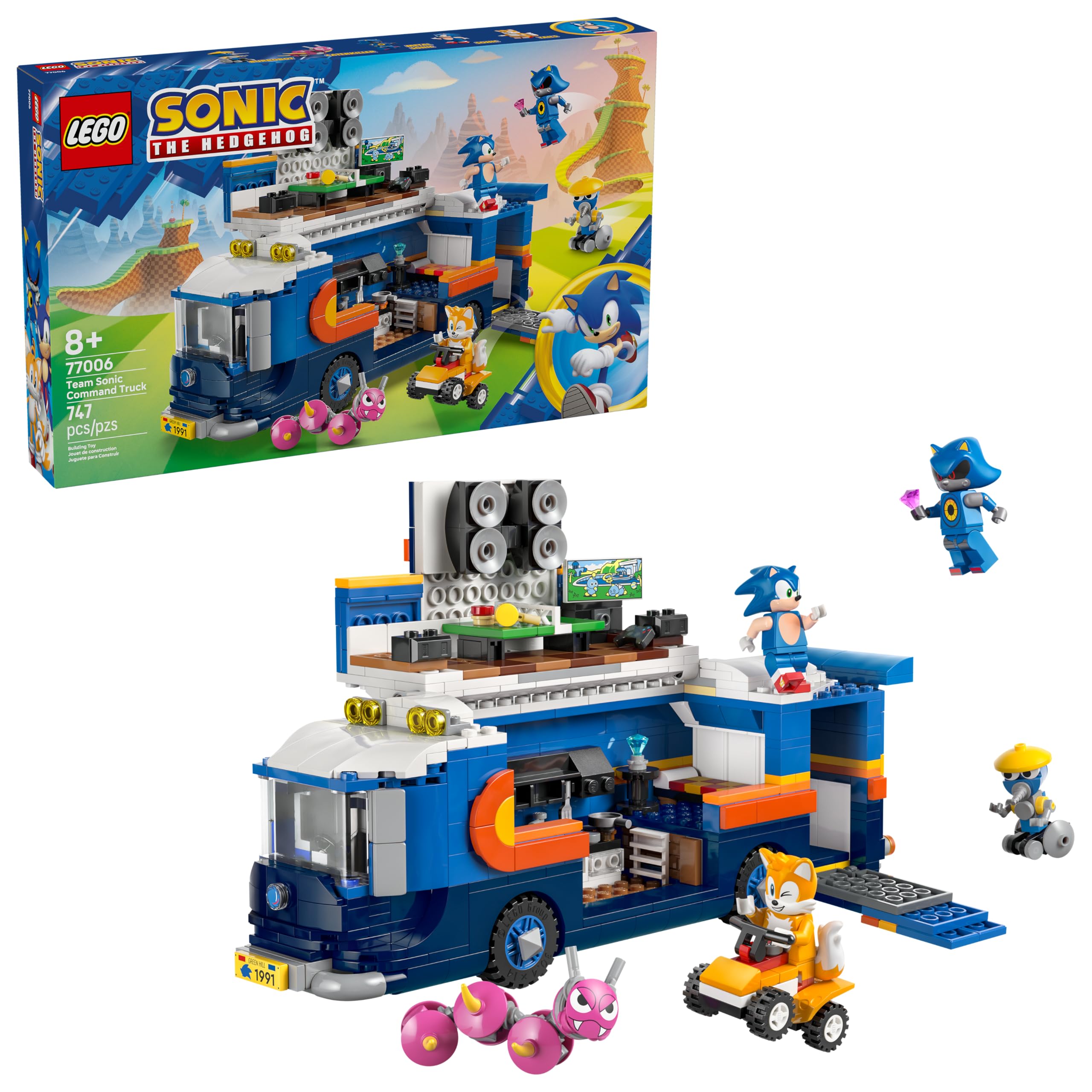 LEGO Sonic The Hedgehog Team Sonic Command Truck Building Toy - Pretend Play Vehicle W/5 Figures for Boys & Girls, Ages 8+ - Toy Building Blocks for