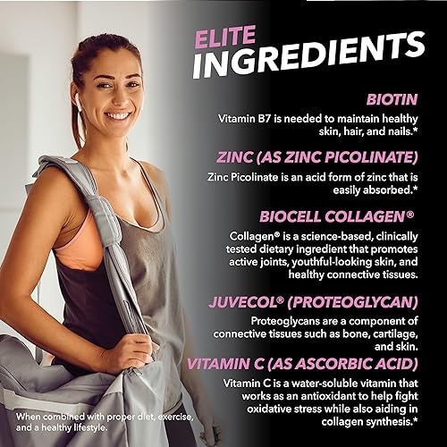 Miniatura 5 de SteelFit Steel Beauty - 90 cápsulas - Apoyo de vitaminas para el cabello, la piel y las uñas, ayuda a mejorar la hidratación y la fuerza de las