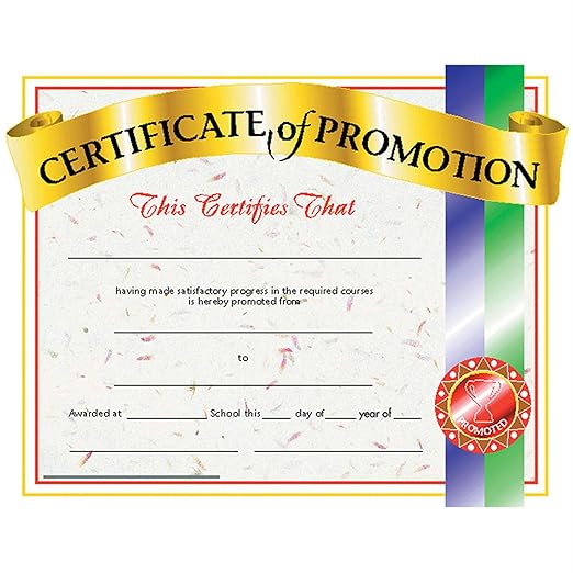 Buy HAYES SCHOOL PUBLISHING HVA509 CERTIFICATES OF PROMOTION36 PK 81