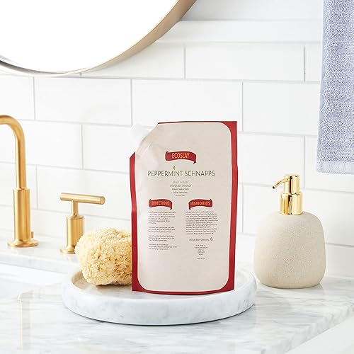 Miniatura 6 de Ecoslay Peppermint Schnapps Hair Wash, limpiador hidratante, limpiador de alta porosidad, limpiador de jabón negro africano, 8 onzas