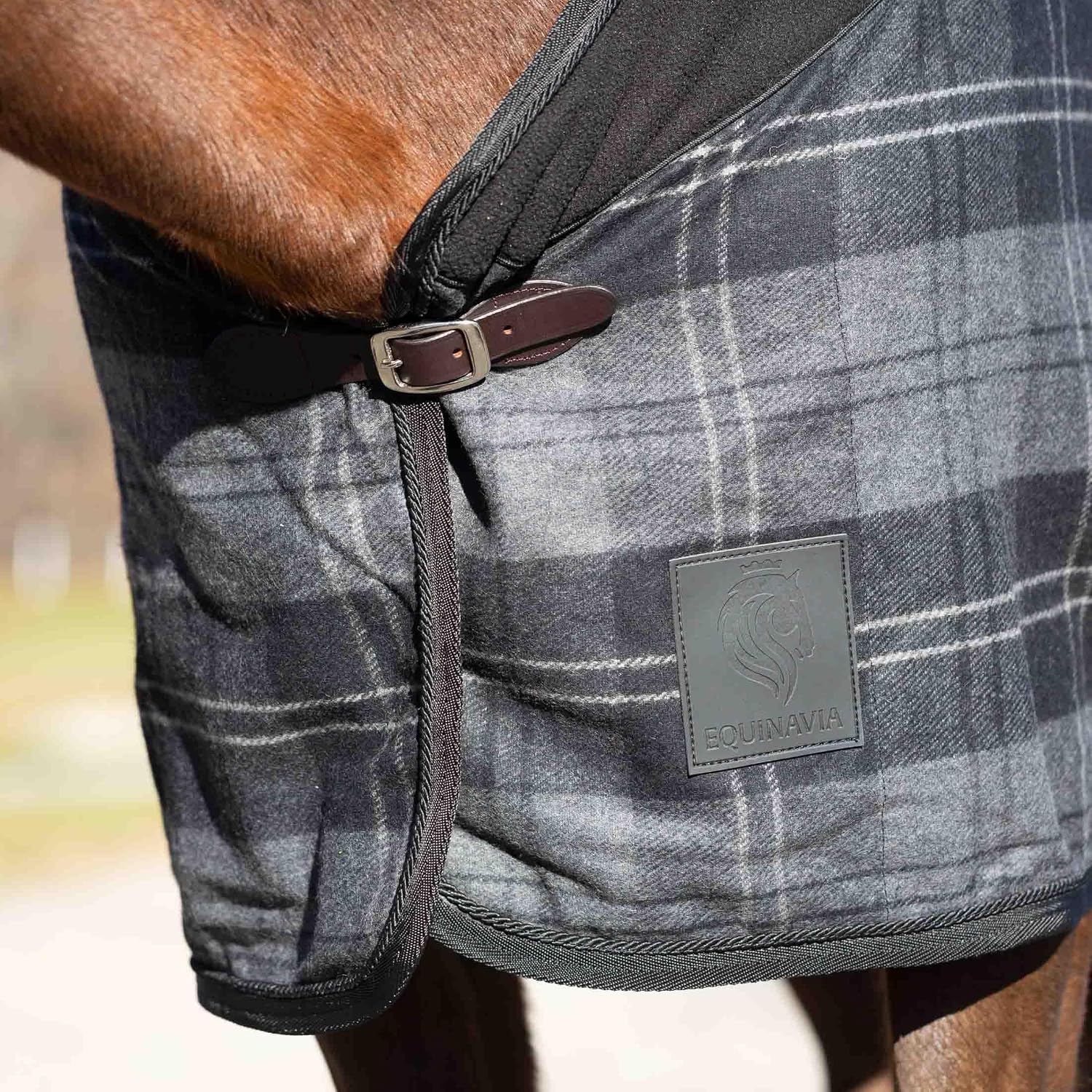 Equinavia Ulla Wool Cooler - Black/Grey - 74 in