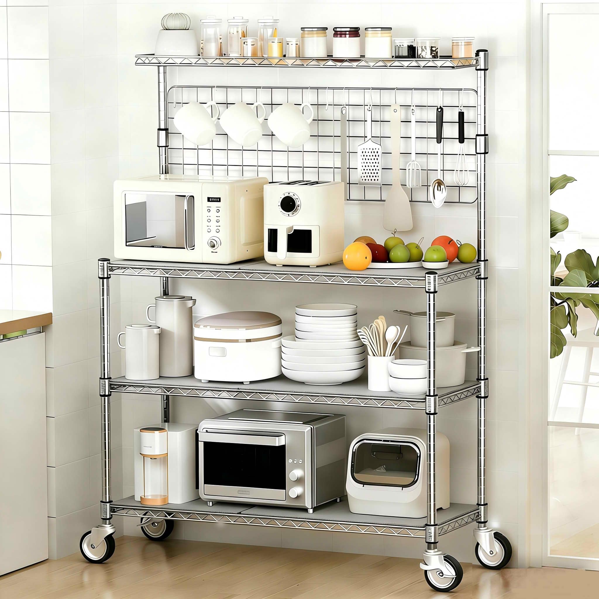 Leteuke Bakers Rack Chrome