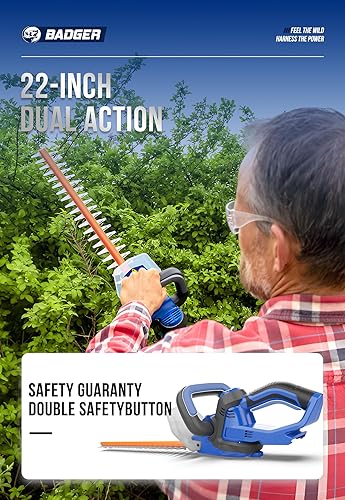 Miniatura 3 de Wild Badger Power Cortasetos inalámbrico de 22 pulgadas, batería de 20 voltios, 2.0 Ah y cargador