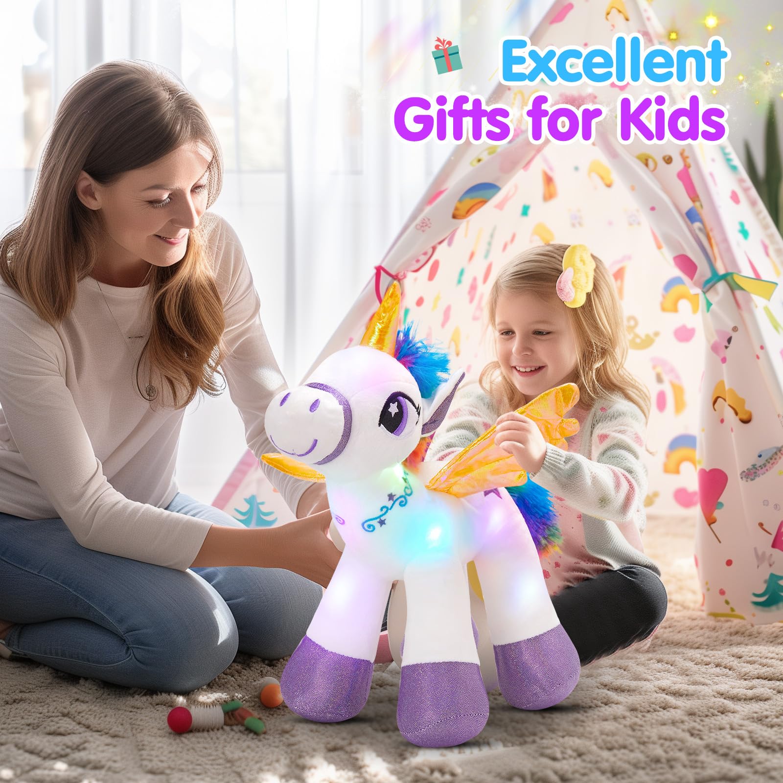 Amazon.co.jp: Houwsbaby ライトアップ ユニコーン ぬいぐるみ