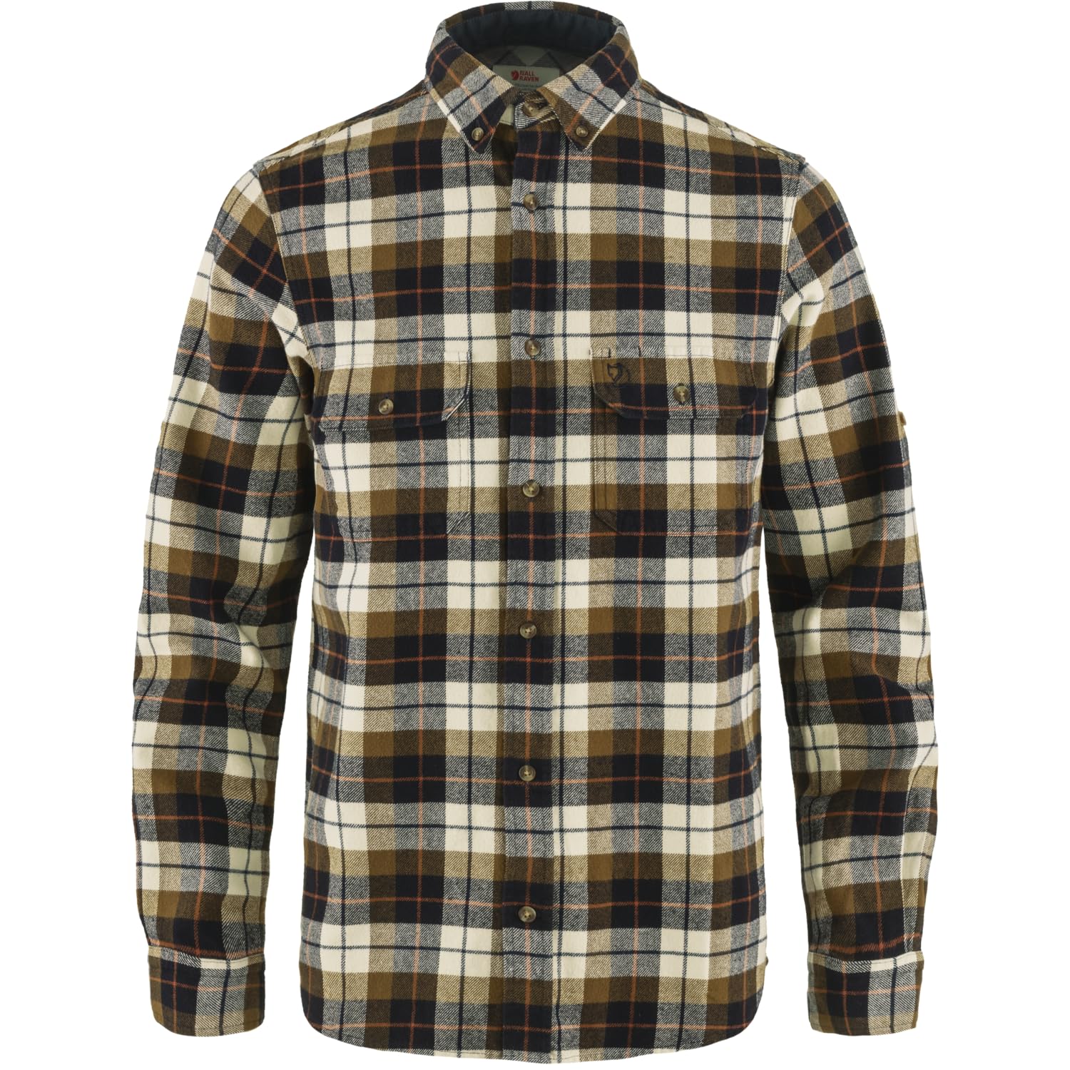 Fjällräven Men's White-Dark Navy Chalk Fjallraven Singi Heavy Flannel Shirt M T, Xxl