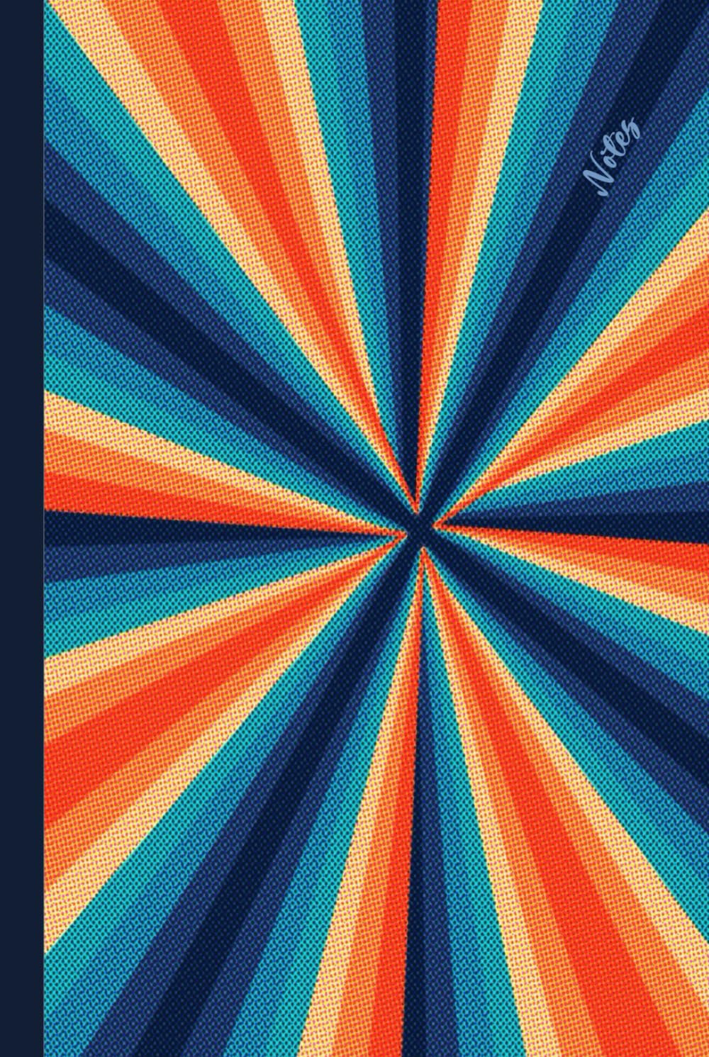 Notes: Retro Halftone Lined Journal Book - Gift For Artists