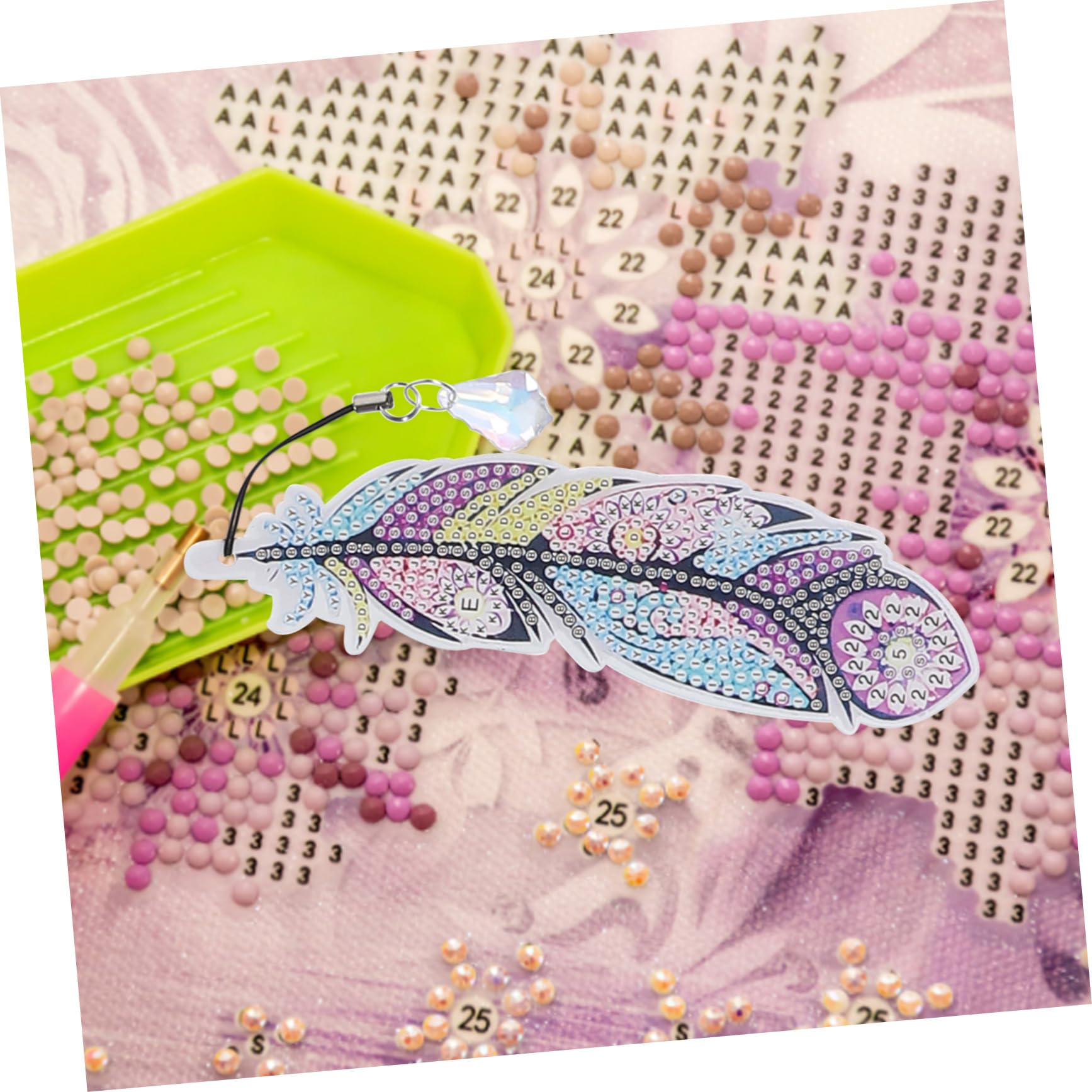 Toyvian 5 Set Disegno a Diamante Punto Diamantato Strass Art Cristalli Segni Di Lettura Guidata Segnalibri Fai Da Te Segnalibro Segnalibri Delicati Pennarello Decorativo Acrilico