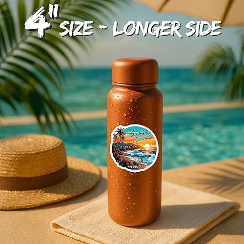 Miniatura 4 de Puerto Vallarta - Adhesivo de recuerdo de viaje por la ciudad de 4 pulgadas, calcomanía de vinilo impermeable para laptop, botella de agua, vaso de
