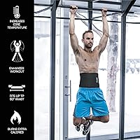 Vista 4 de Aduro - Cinturón de entrenamiento de cintura para hombres y mujeres, cinturón de sudor, moldeador de cuerpo, cinturón de ejercicio