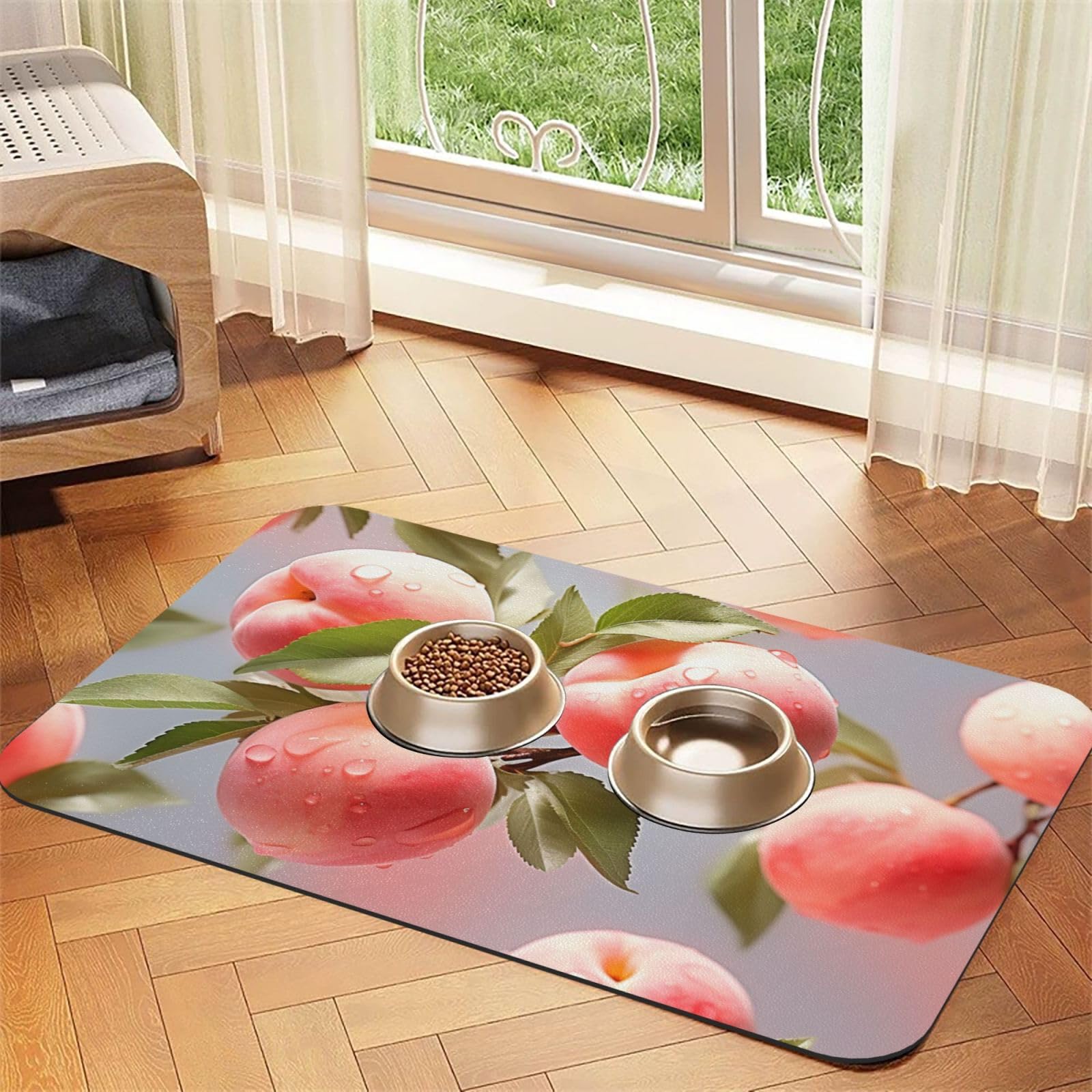 Tapis de nourriture pour chien super absorbant et lavable au lave-vaisselle
