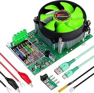 MakerHawk Battery Load Tester - Electronic Load Tester USB Load 150W 200V 25A 4-Wire System Adjustable Constant Current Voltage Discharge Lithium Battery Capacity Tester Support Remote Control