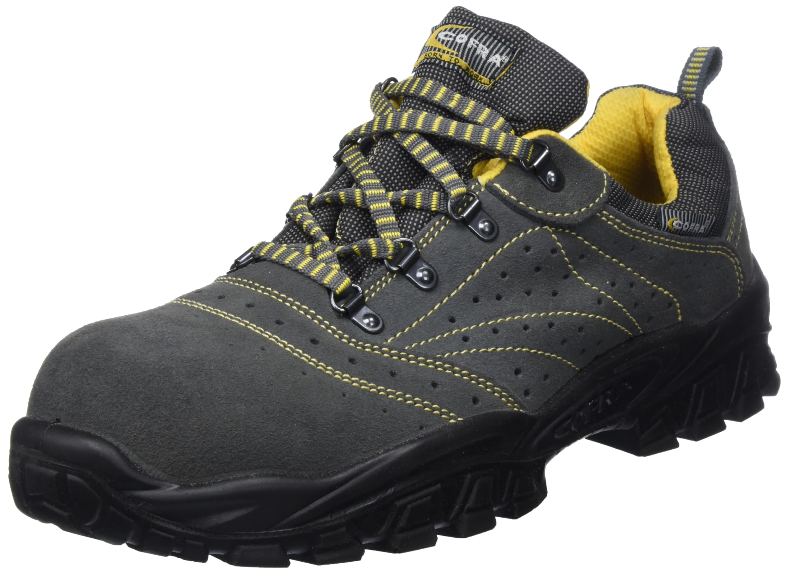 Cofra NT090-000.W47 NEW TIGRI S1 P SRC Sicherheitsschuhe, Anthrazit/Gelb, Größe 47