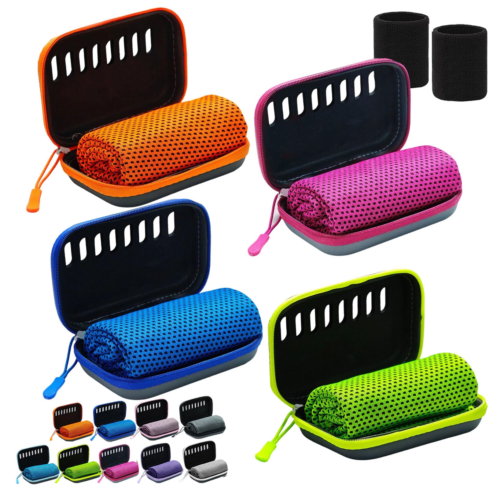 HOPASRISEE 2026 New Cooling Towel, Instant Cool Towel, Quick-Drying Ice Neck Wraps, Microfibre Breathable Cooling Cloth for Men Women Gym Workout Running Yoga Camping (4PC-B,30CM*80CM)