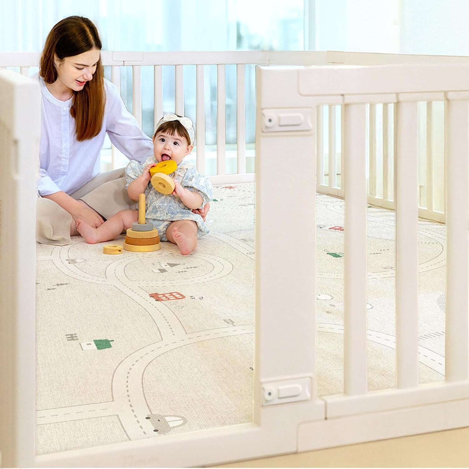 (ケラッタ) ベビーサークル 赤ちゃん 組み立て簡単 形のアレンジ自在 ベビー kerata (ケラッタ) ベビーサークル 赤ちゃん 200 140 プレイヤー