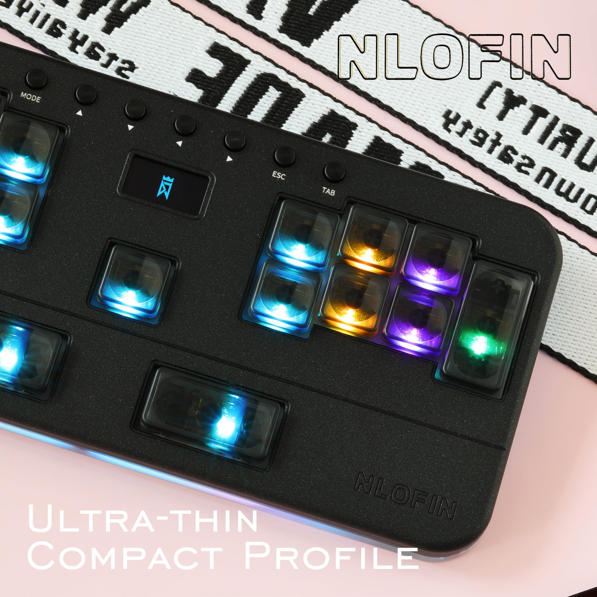Clavier mécanique personnalisable pour jeux de musique et de rythme (noir)