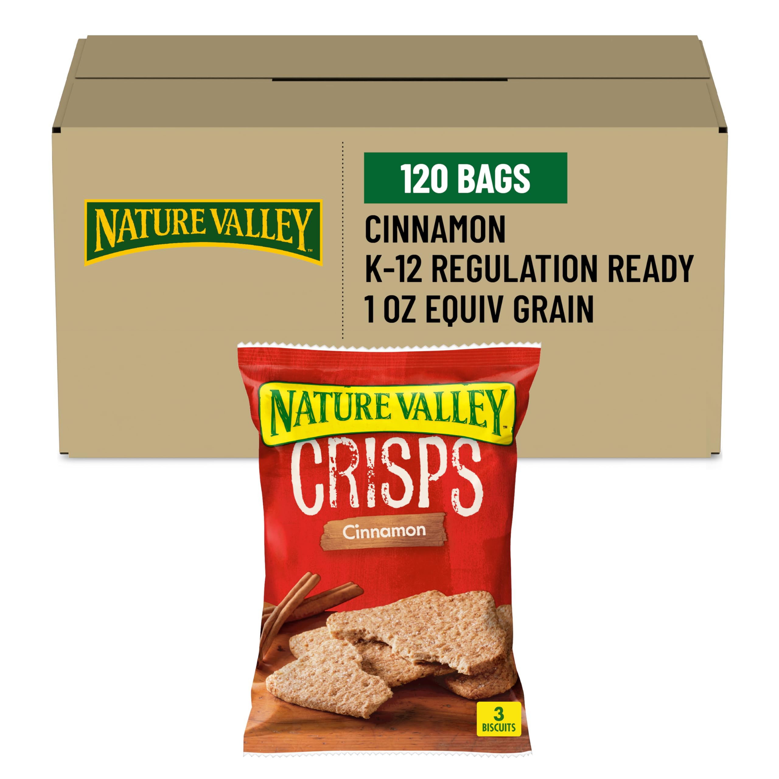 Nature Valley Crisps, Cinnamon, 1.2 Oz (Pack of 120)