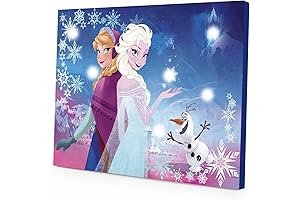Frozen Canvas LED Wall Art - A Gleaming Frost Fantasy for Kids' Spaces