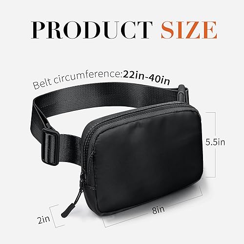 Miniatura 4 de Riñonera para mujeres y hombres, bolsas cruzadas para mujer a la moda, bolsa de cinturón con correa ajustable para entrenamiento, correr, viajar,