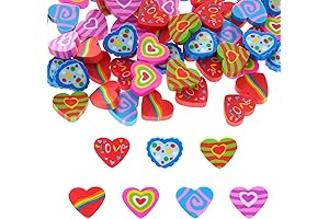 60 Pack Heart Erasers Valentine's Day Party Favor