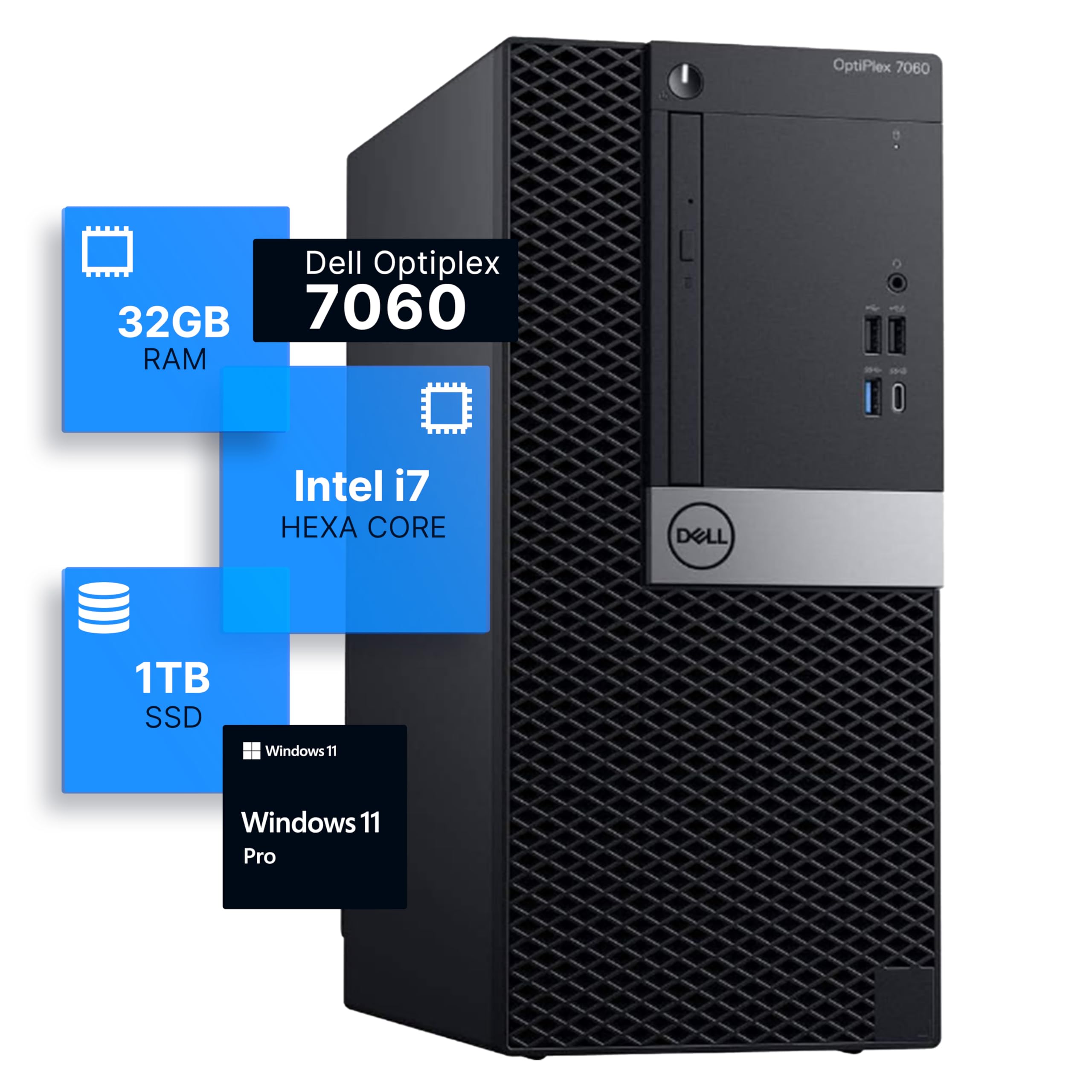 Amazon.com: Dell Optiplex 7060 Tower Desktop Computer | Intel i7