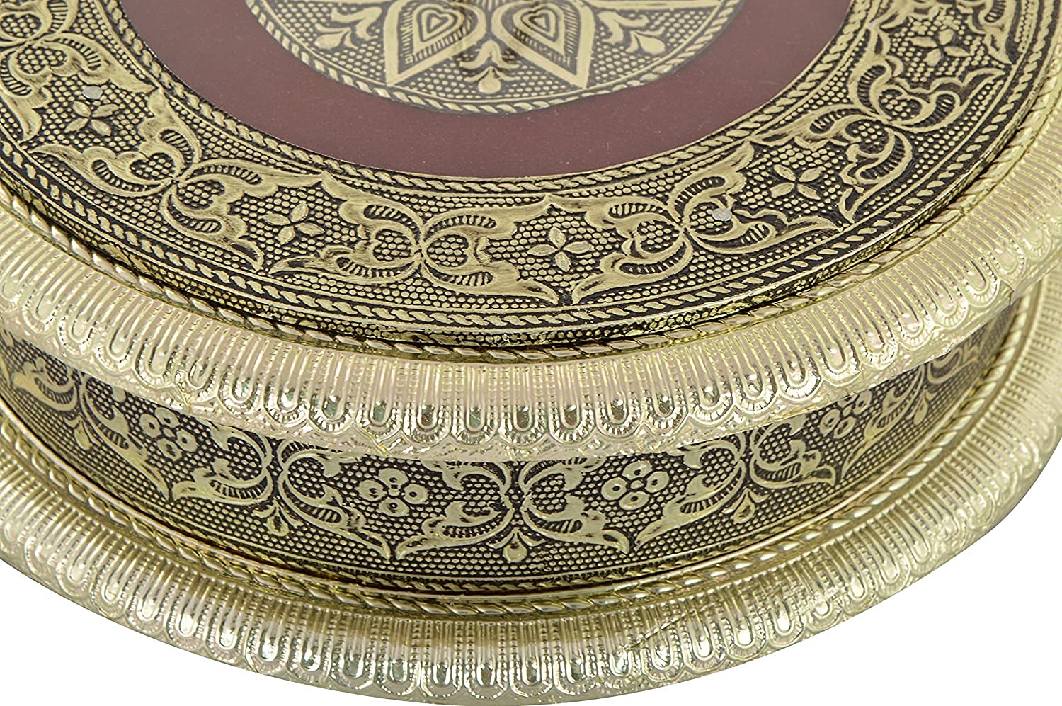 RIOMAX Decorative Empty Dry Fruit Box (4 Section Box) (Maroo -4