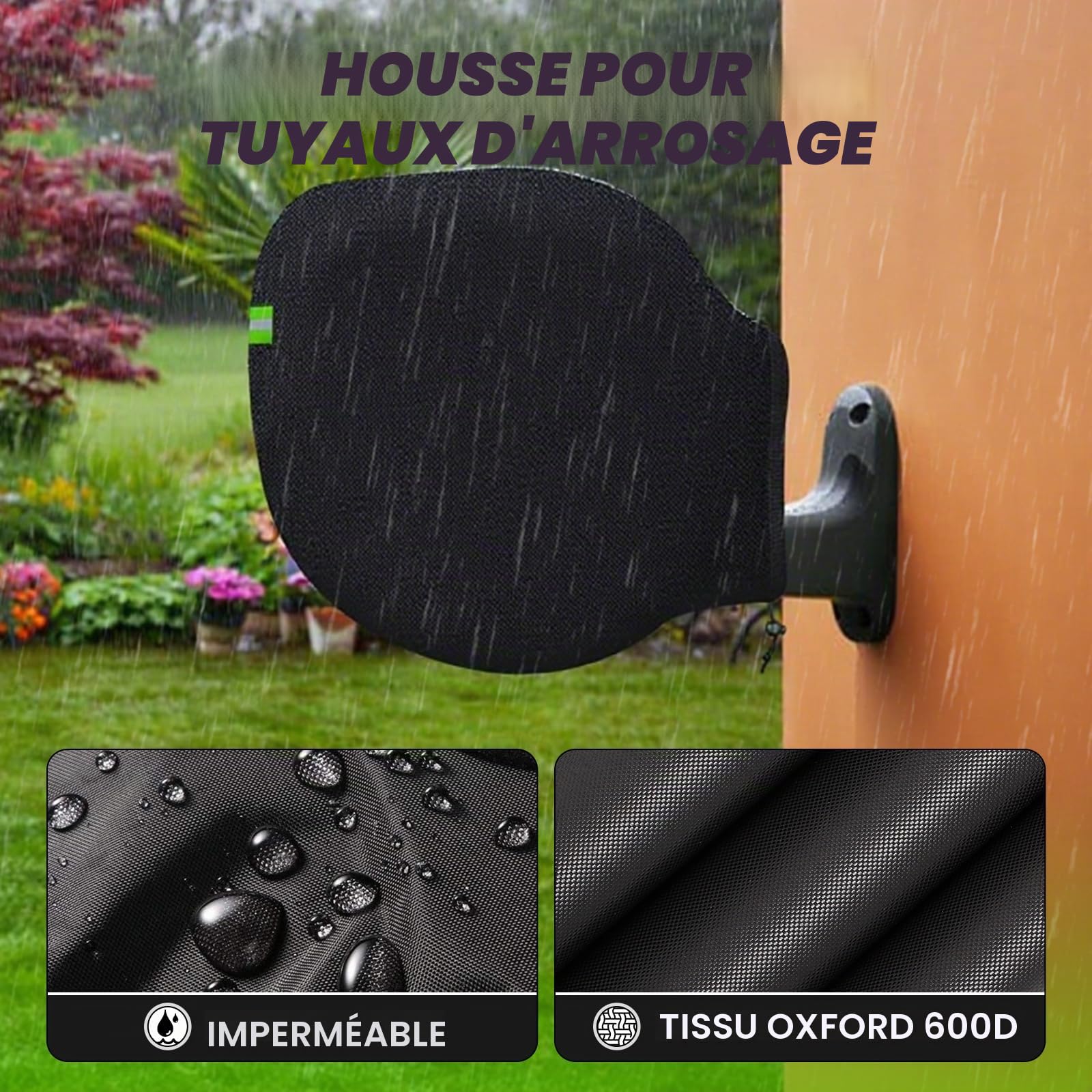 Hozelock 2595 0000 Enrouleur de tuyau d'arrosage 600D Oxford | Revêtement imperméable en polyuréthane, 55 x 55 cm