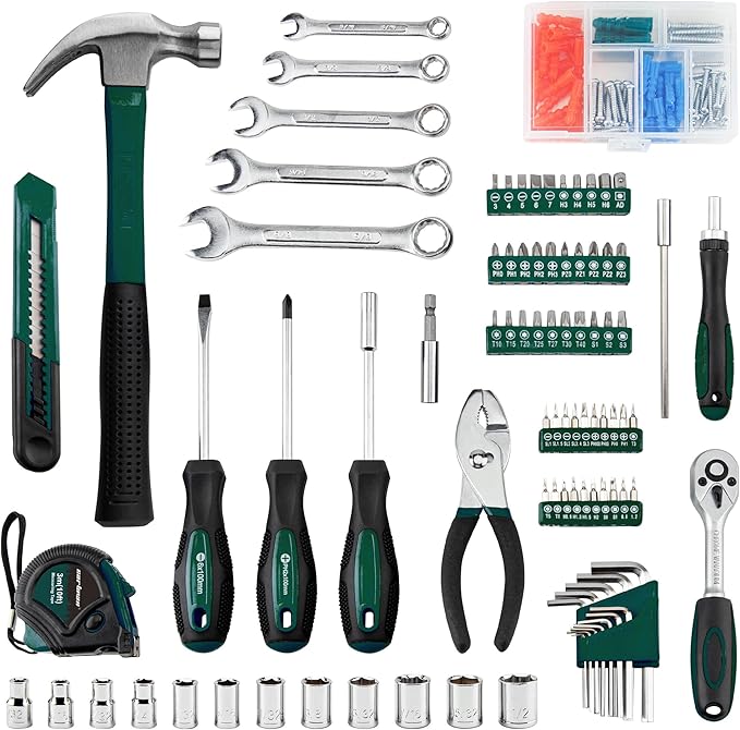 Kit de Herramientas Manuales CARTMAN 180 Piezas con Maletín Verde miniatura 3