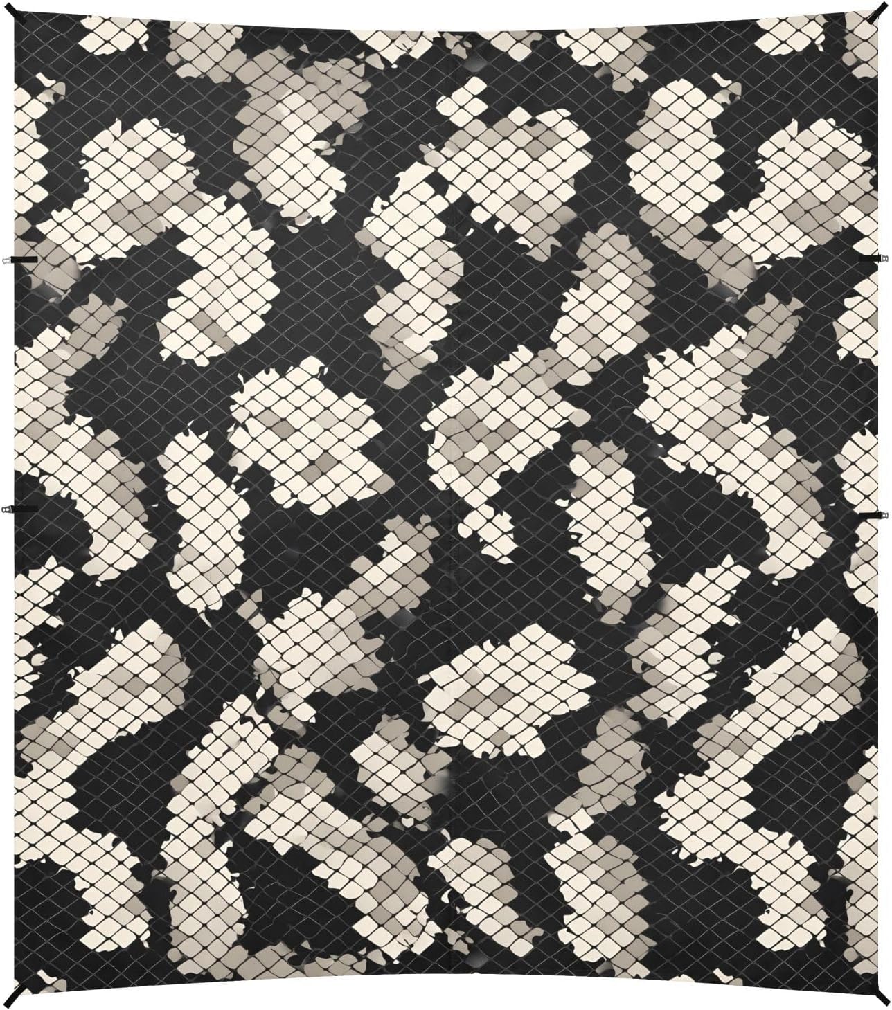 ALAZA Snake Print Beach Tent Sun Shelter UPF50+ Protection Beach Shade Canopy w/ 4 Sandbags for Outdoor Camping, Fishing, Backyard Fun, Picnic, 10x9 ft