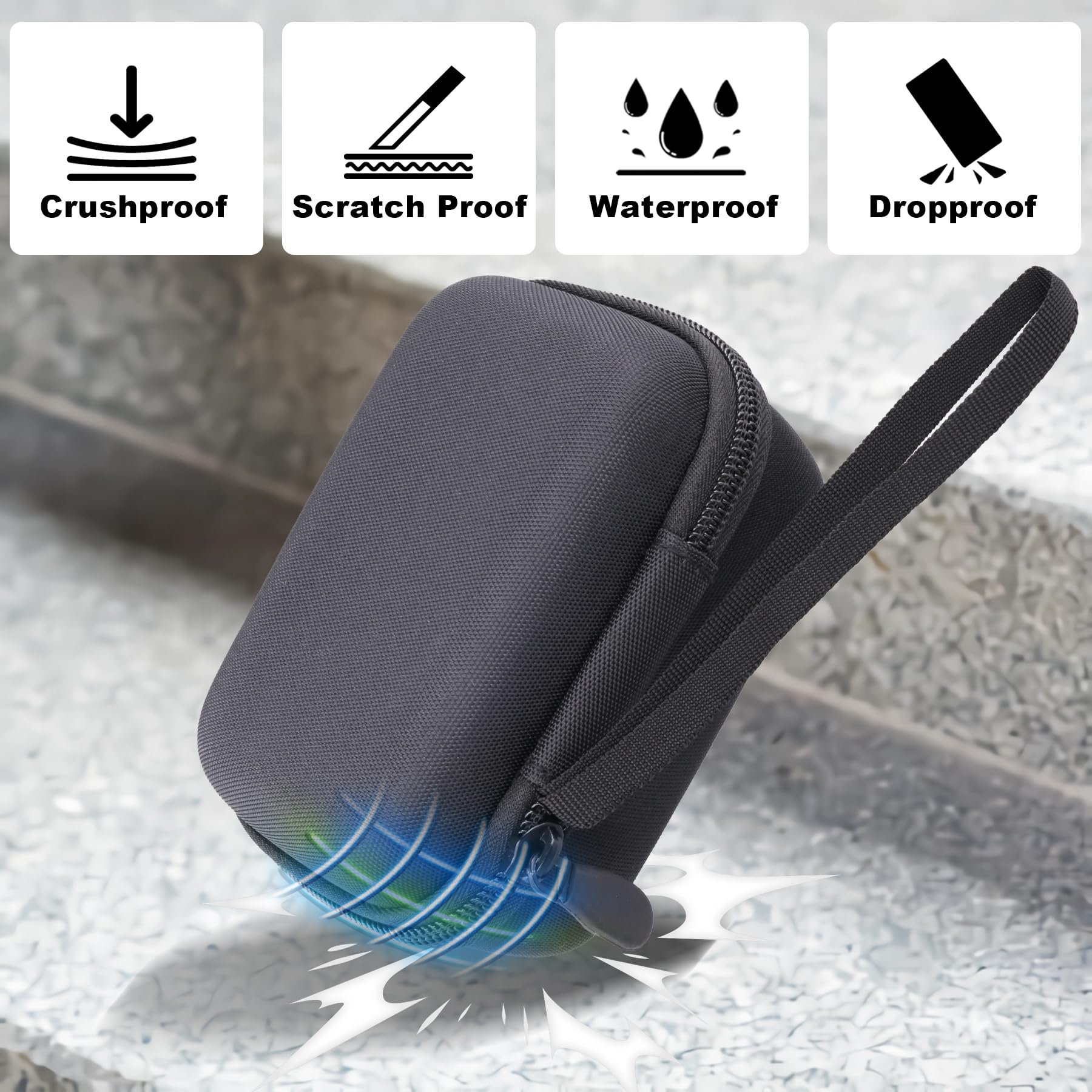 Aenllosi para Zoom H2essential/H2n Estéreo Grabadora portátil Estuche rígido Protector para Transporte, Negro (Solo Estuche)