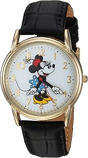 Minnie Mouse Adult Classic Cardiff Articulating Hands Analog Quartz Leather Strap Watch