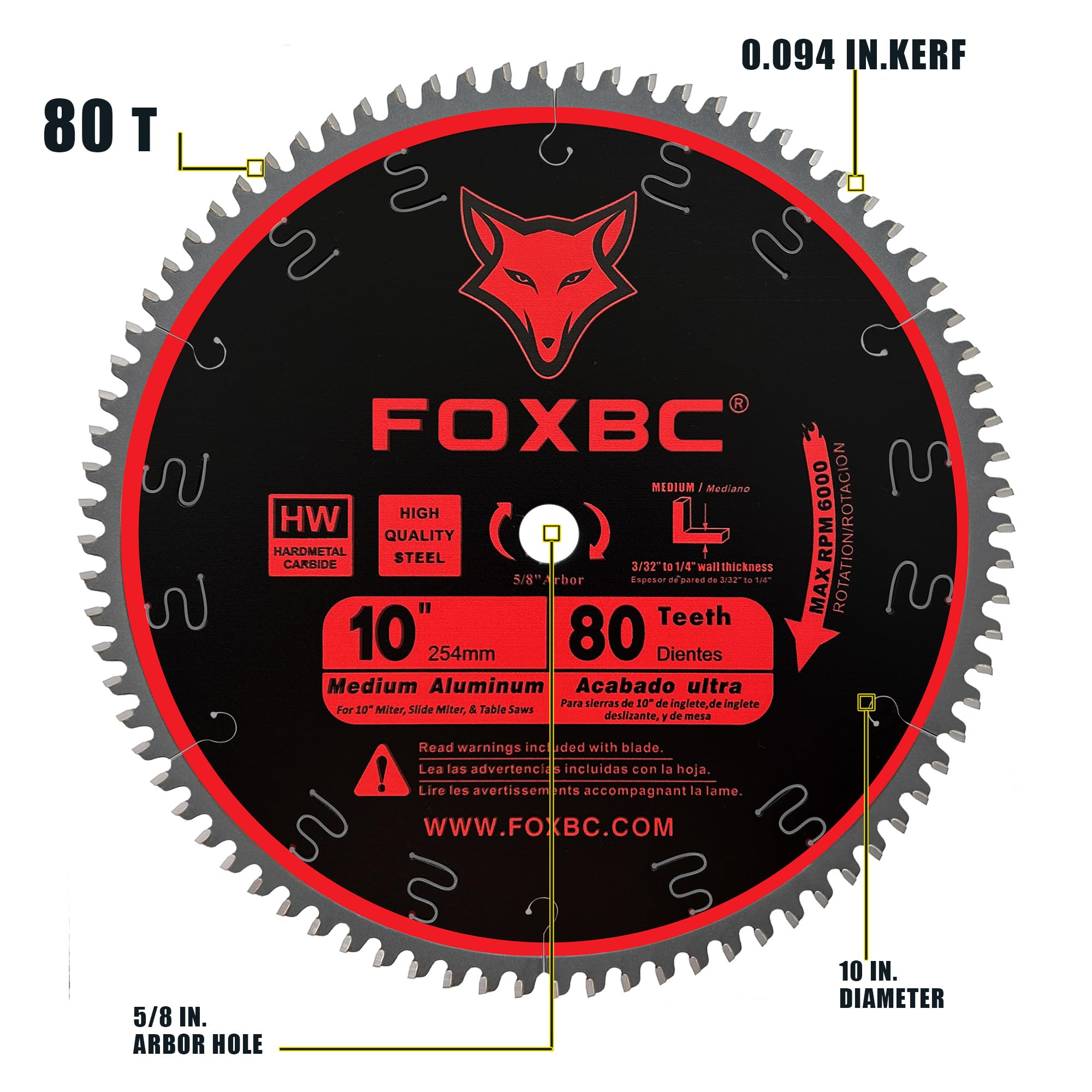 FOXBC 8-1/4 Inch Table Saw Blades – 40-Tooth & 60-Tooth Combo, 5/8-Inch Arbor, Thin Kerf, For Wood & Plywood Cuts