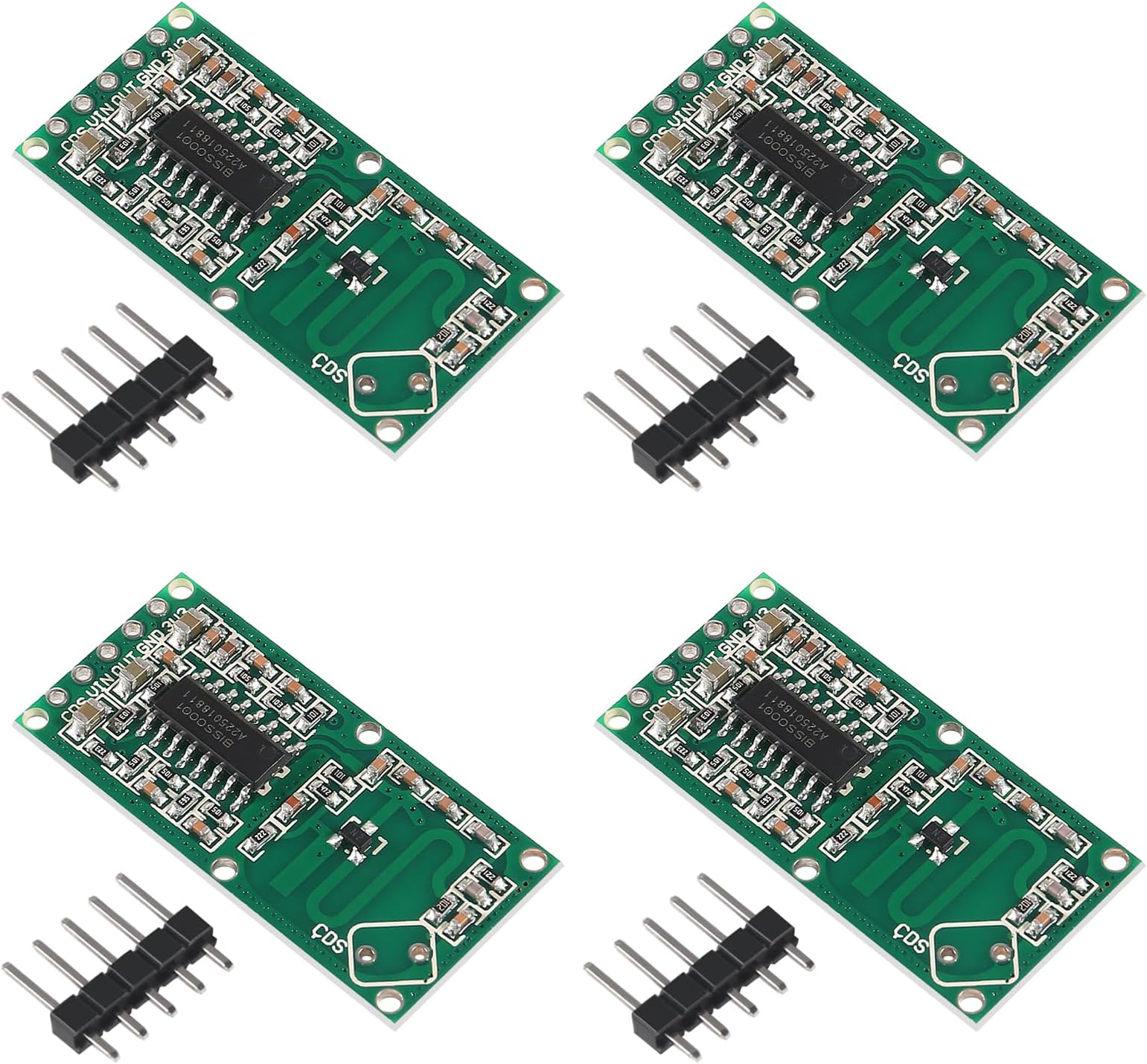 4pcs RCWL-0516 Motion Detection Sensor, Microwave Radar Sensor, Switch Module, for Arduino, for Human Rat Cat Detector, Detection Distance 5-7m