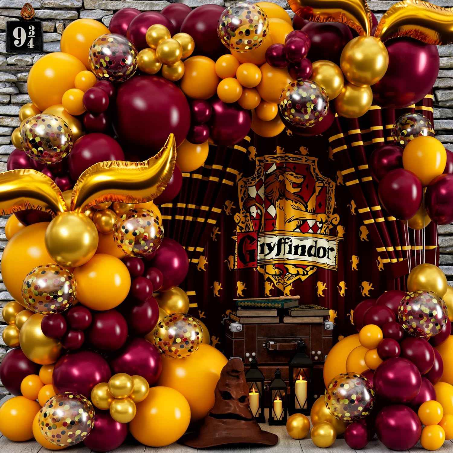 ALL-IN-1 Magical Wizard Balloons Garland Arch Kit with BONUS Snitch for Magical Wizard Birthday Decorations – Magical Wizard Party Supplies for Hogwarts Balloons, Magic Wizard Theme, Baby Shower - Image 6