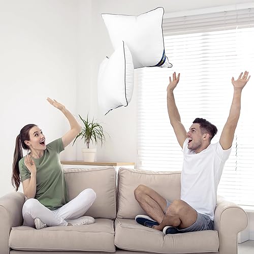 Vista 3 de Utopia Bedding Rellenos de Almohada Decorativa (Paquete de 4, Blanco), 20 x 20 Pulgadas Almohadas Decorativas de Interior para Sofá, Cama, Diván