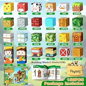 Payleeg Magnetic Blocks, Forest Animals Magnet World Set, Magnetic Building Cubes for Boys Girls Age 4-8, 5-7, 8-12, STEM Montessori Sensory Toys for 3+ Toddlers, Travel Outdoor Toy Gifts for Kids