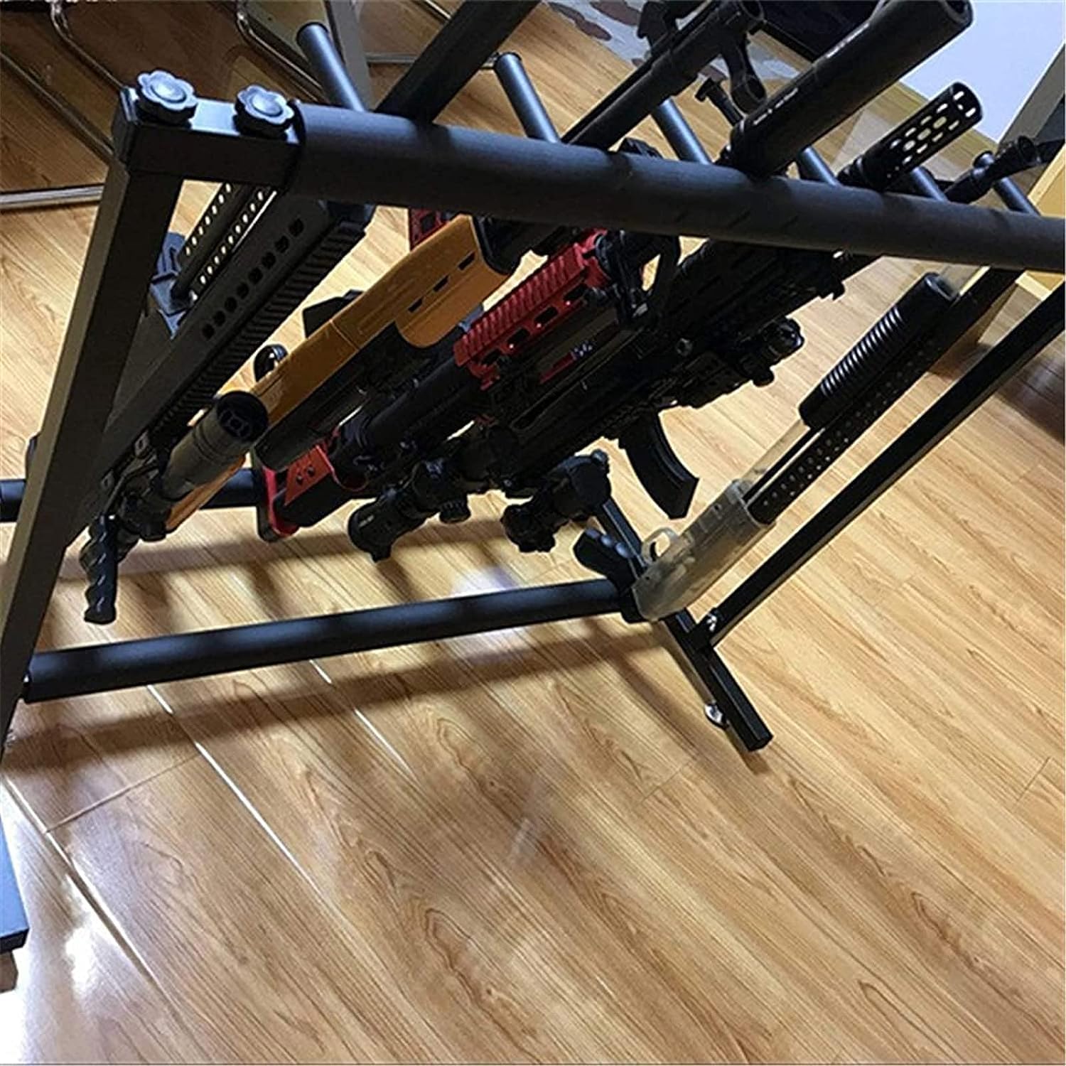 COYEUX Estante versátil para Armas, gabinete Horizontal para Armas, Almacenamiento de Rifle con Capacidad para 5 Armas de Fuego, Estante Plegable para Armas, para almacenar Cualquier Rifle