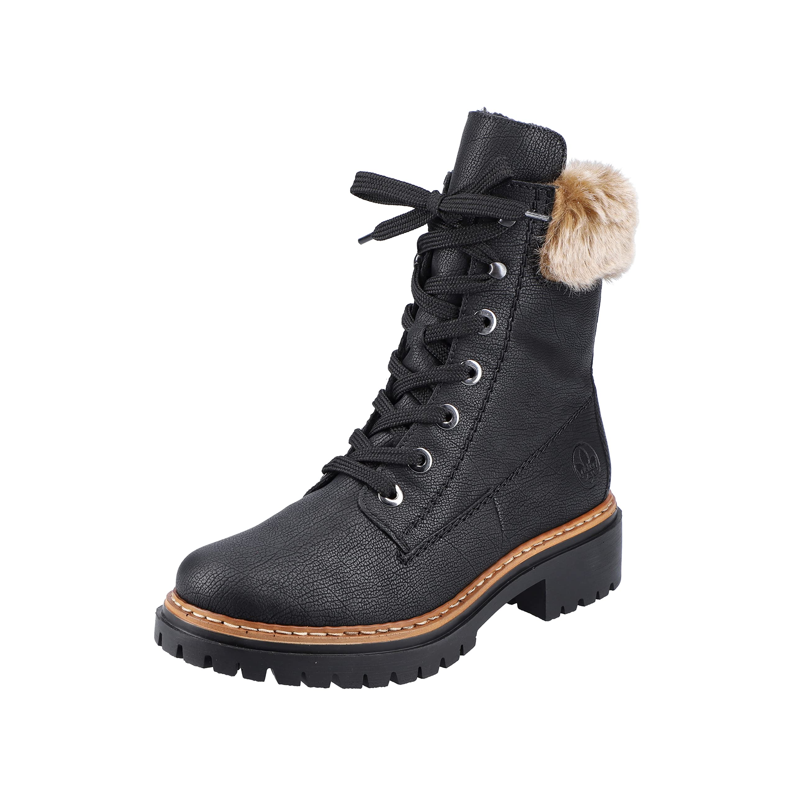 Rieker Schnürstiefel Schwarz