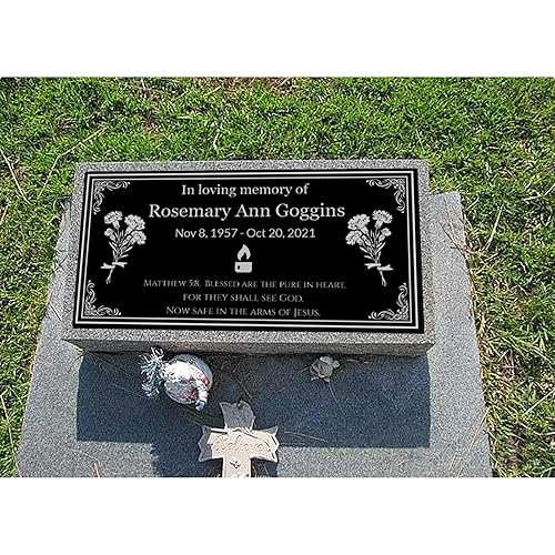 Miniatura 4 de Piedra conmemorativa humana personalizada, lápida para tumbas, decoraciones de tumbas para cementerios, placa conmemorativa al aire libre, piedras