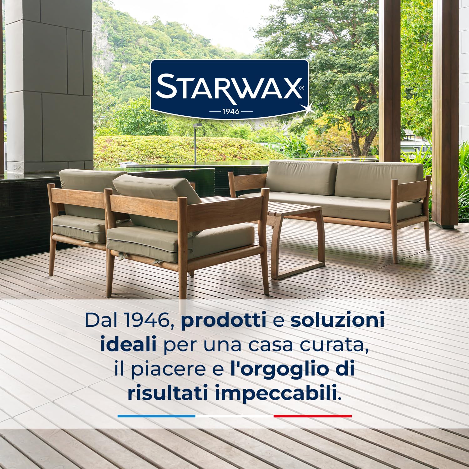 STARWAX - Detergente sgrassante pavimenti esterni - Elimina senza sforzo grasso e sporco - Multisuperfici - Formula concentrata da diluire - 1L - Fino a 250m²