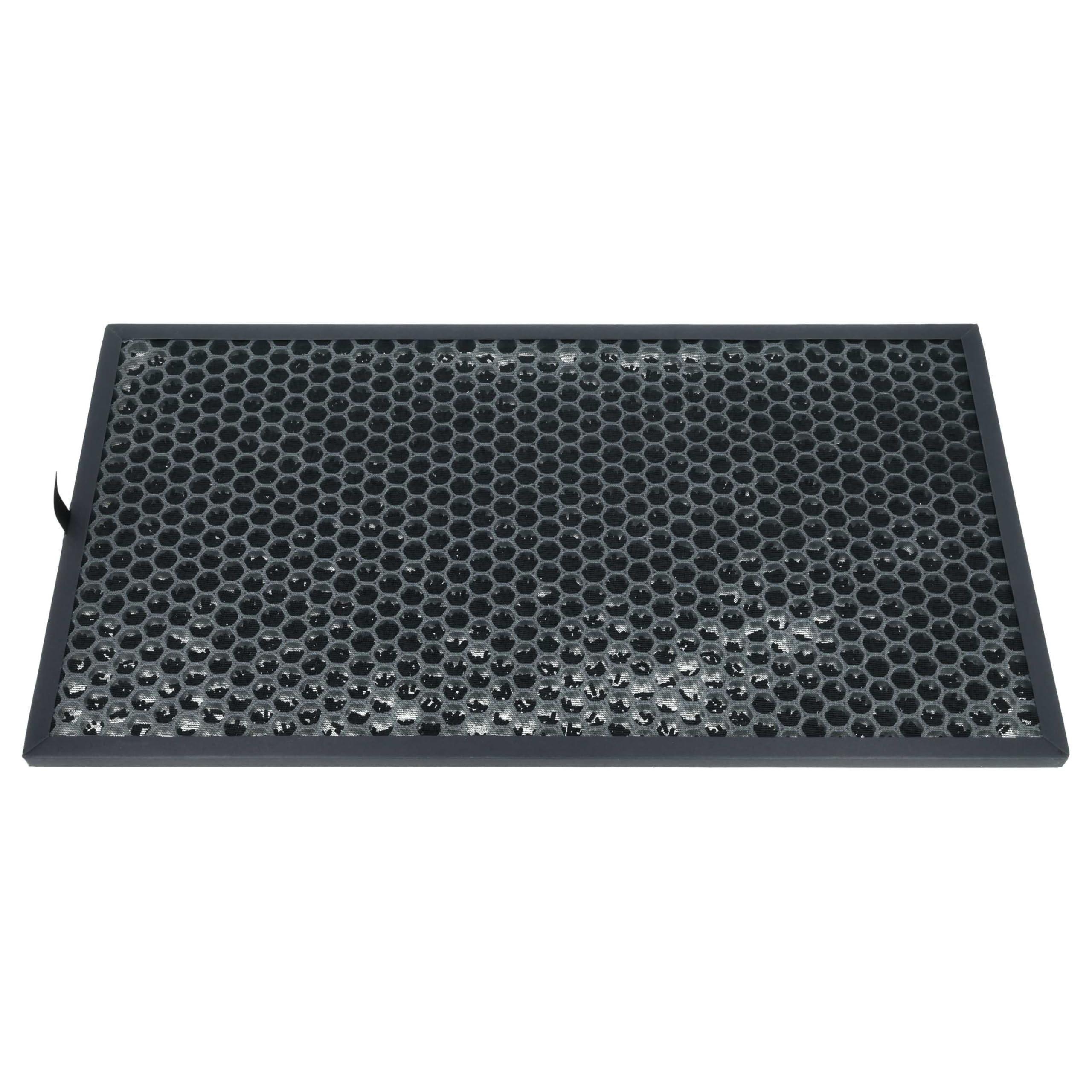 vhbw 5x wymienny filtr z węglem aktywnym do Sharp FZ-C150DFU, FZ-C100DFE, FZ-C100DFU, FZ-C150DFE do oczyszczacza powietrza, czarny